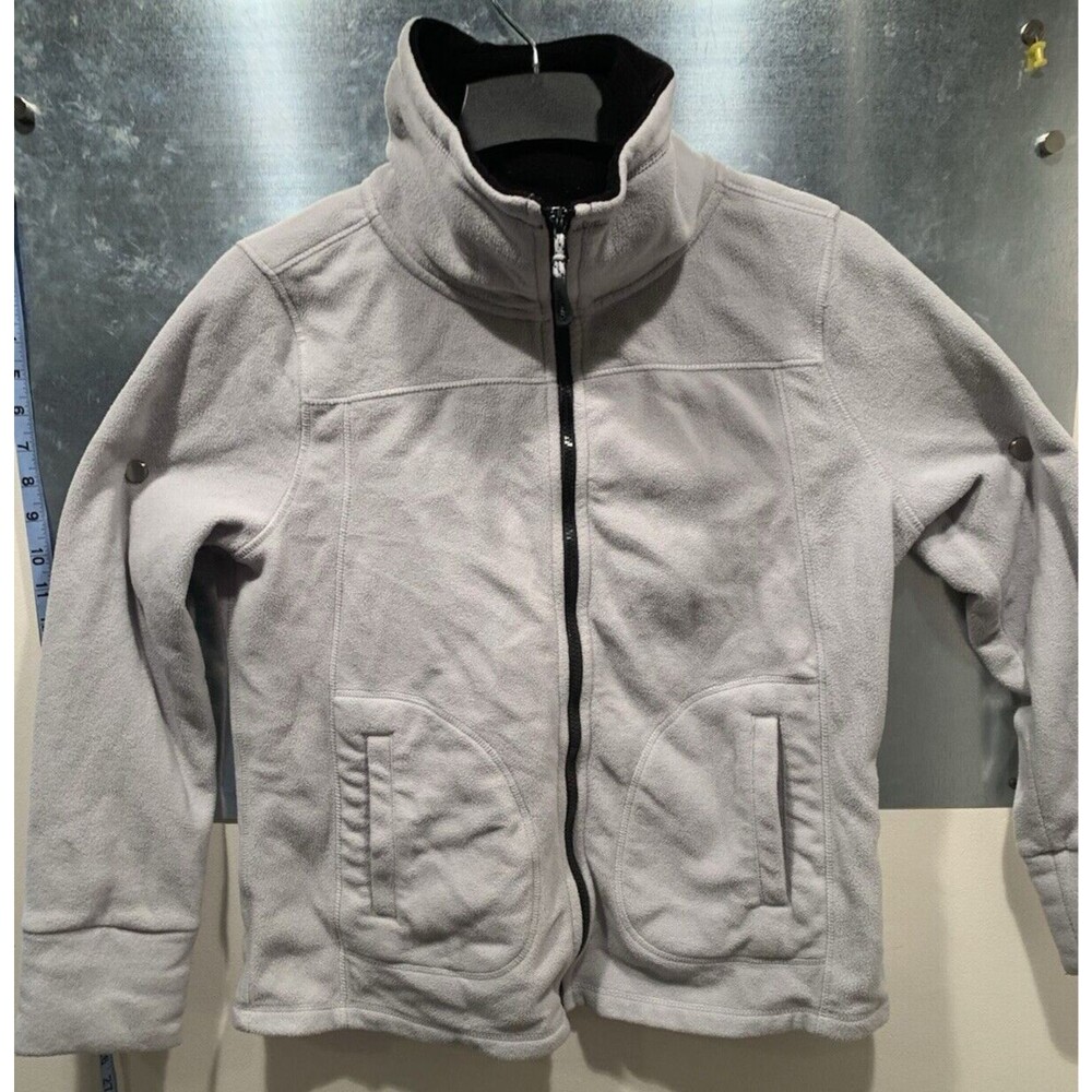 Calvin Klein Performance Womens Embroidered Zip Fleece Jacket Ivory Sz Large - Picture 4 of 11